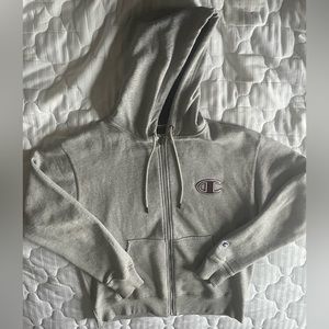 Grey Champion Zip Up Hoodie
